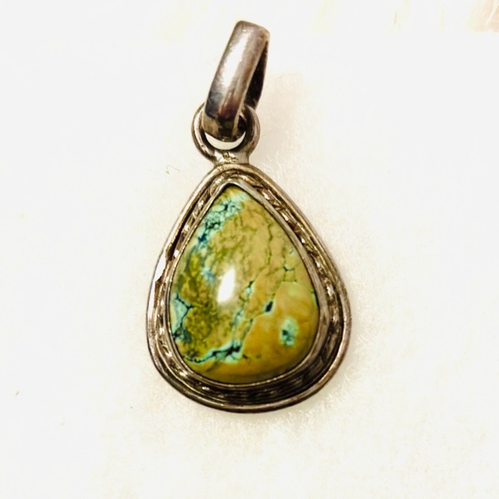 Turquoise and Silver Pendant